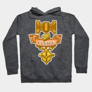 Cleric Hammer, d8 and Lantern Coat of Arms Hoodie